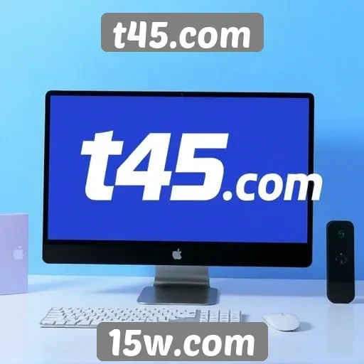 A evolução do design do site t45.com